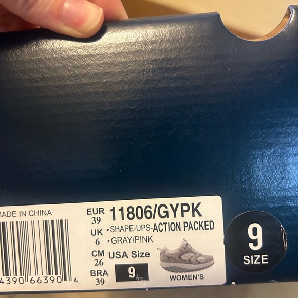 Skechers Shape-ups Grey White Pink Sneakers  Women’s Size 9 - Picture 5 of 9